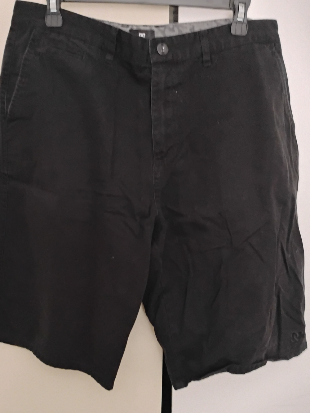 DC Men's Black Flat Front Shorts